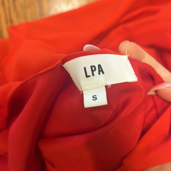 LPA Woman’s Ruffle Red Jumpsuit Size S - Picture 6 of 7